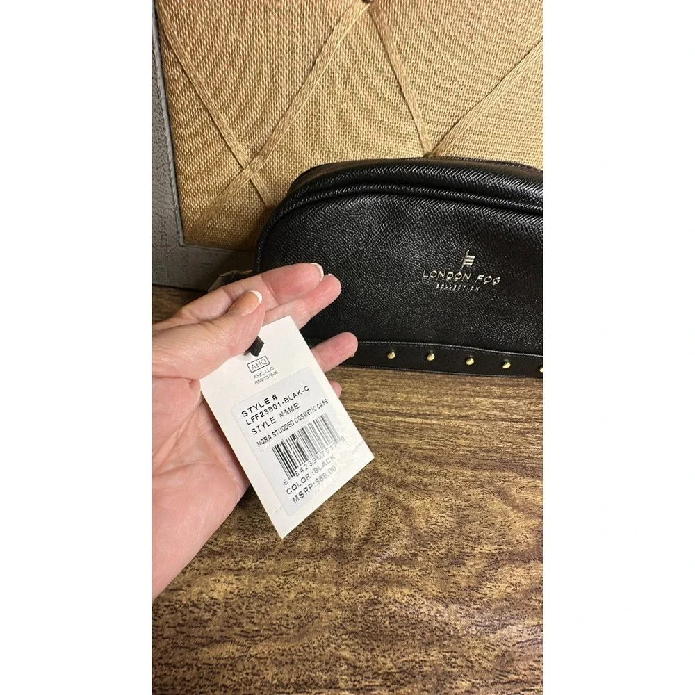 NWT London Fog Nora Studded Cosmetic/Toiletry Bag